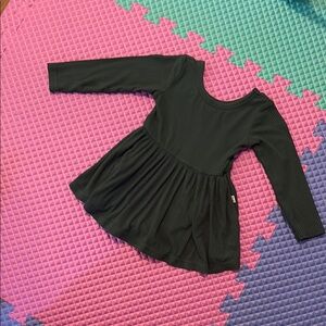 Little Sleepies Green Pleated Fit and Flare Dress